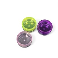 Pot en plastique transparent rond petit format 3ml 5ml 3g 5g pour crème, mini-boîte cosmétique transparente avec couvercles en stock à prix abordable