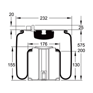 Resorte Neumático Original <span class=keywords><strong>Firstone</strong></span> W0-M58-8354 para Suspensión Neumática de Camión W01M588354 - Product Image 5