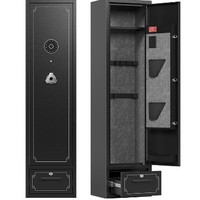 Coffre-fort pour armes à feu Ilock pour usage domestique avec serrure électronique numérique et serrure à clé, alarme antivol, ignifuge, réglable