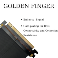ITX Compact PC Case Vertical Connector PCIe 3.0 X16 16GB/s 180 Degree Extender Ribbon High Frequency Low Impedance PCB