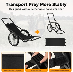 Carrito para Caza Black Deer, Capacidad 550 LBS, Forro de Poliéster, 2 Ruedas Grandes de Goma, 2 Correas con Hebilla, Mango Ergonómico, Resistente - Product Image 5