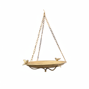 เครื่องให้อาหารนกโลหะทรงกลมแบบแขวนกลางแจ้งทนทานต่อการเกิดสนิมสำหรับสวนหลังบ้านและระเบียงเครื่องประดับ - Product Image 1