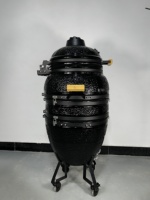 Barbecue Kamado en céramique pliable Kimstone de 21 pouces avec chariot pour cuisines extérieures et camping