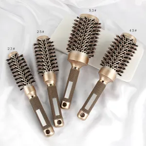 Wholesale Heat-resistant Ceramics Hair Styling Combs Curly Hair Comb Heat Resistant Curly Hair Roller Brush For SHANGZIYI