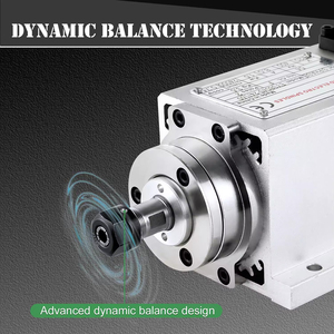 Zhong Hua Jiang 4KW ER25 220V/380V Air-Cooled Square Belt Spindle Motor CNC Router <b>Engraving</b> <b>Machine</b> 18000RPM - Product Image 4