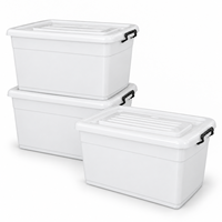 Bac de rangement en plastique blanc de 120 L grande capacité pour literie, couettes et organisation de placard - Vente en gros