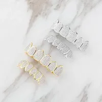 Grillz personnalisés en diamant VVS fin et invisible, bijoux corporels plaqués or, style Hip Hop, livraison rapide, pour mariage et fête