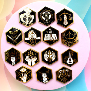 Creativo personalizzato 12 costellazione spilla distintivo segno personalizzato metallo zodiaco smalto pin set per zaino - Product Image 2