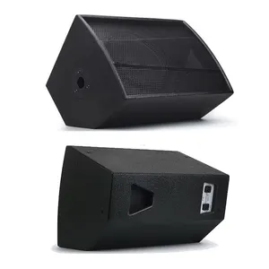 2 Way Pro Audio 10 Speaker MONITOR Panggung Sistem Jangkauan Penuh Suara Kayu DJ Suara Pasif Profesional dengan Mikrofon Nirkabel