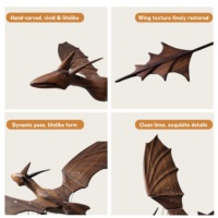 Automatone Dragon Cinétique en Bois Artisanal, Ornement Décoratif pour Boutiques de Cadeaux, Restaurants Haut de Gamme, Hôtels, Présentoir Commercial