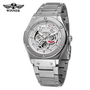 Winner Watch Men promozionale Full Stainless Steel Skeleton Auto Mechanical Watch Self-Wind orologio da uomo - Product Image 2