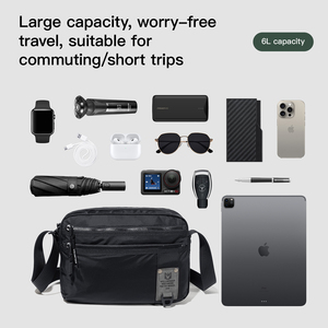 Sac messager pour homme <span class=keywords><strong>6L</strong></span>, sac à bandoulière léger en Oxford décontracté, nouveau sac à bandoulière pour homme 1809-02 - Product Image 3