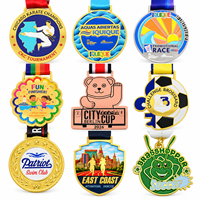 Médailles de compétition personnalisées avec logo couleur sur mesure – Récompenses sportives pour le football, la natation, la course à pied et les arts martiaux