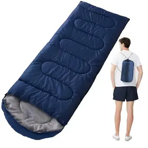 Factory Custom Logo Canvas Sleeping Bag For Camping Indoor Outdoor Emergency Waterproof Breathable Ultra Light Sleeping Bags