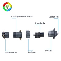 Connecteur d'alimentation circulaire industriel étanche IP65 à 4 broches MS3106, prise d'aviation métallique MIL-DTL-3106 pour machines
