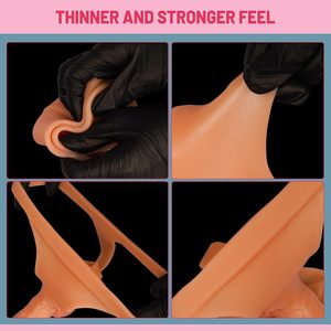 Mutandine con dildo indossabile in silicone realistico da 7 pollici, design naturale, nessuna batteria necessaria, realizzate con materiali di alta qualità. - Product Image 5