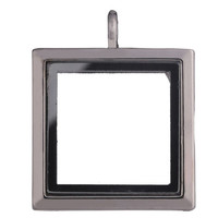 5 couleurs magnétique mémoire vivante verre flottant breloque médaillon pendentif pour femmes et enfants collier carré pendentifs