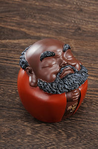 Cendrier Damo Tea Pet en résine peinte à la main, artisanat de qualité supérieure, décoration créative pour la cérémonie du thé, forme irrégulière, pour la maison et le bureau - Product Image 6