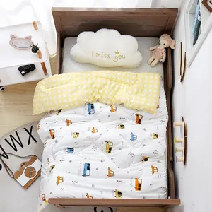 卡通纯棉儿童婴儿卧室印花被子带可爱兔子，幼儿园特殊四季通用床上用品