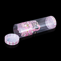 Matériaux recyclés personnalisables PVC/PP PET, baril en plastique cylindrique, impression UV, logo personnalisé, emballage artisanal transparent personnalisé