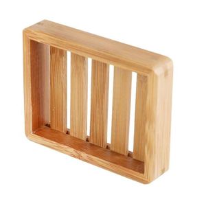 <b>Bamboo</b> <b>Soap</b> <b>Dish</b> Rectangular Minimalist Design For Bathroom Home Use - Product Image 5