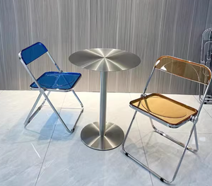 Chaise de salle à manger pliable au look industriel pour hôtel, hall, café, restaurant, école, maison, appartement - Product Image 1