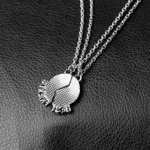 Csja — collier bestami <span class=keywords><strong>BFF</strong></span> noir pour garçons, bijoux d'amitié, vente en gros, chaîne de Football pour 2, G1420 - Product Image 5
