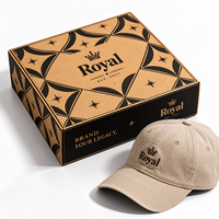 Boîte cadeau personnalisée de luxe pour chapeaux, emballage en carton ondulé écologique recyclé, impression offset du logo, pour marques de vêtements et casquettes