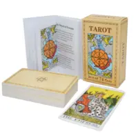 Penjualan Langsung dari Pabrik Set Kartu Tarot Inggris Kustom dengan Buku Panduan Kartu Tarot Khusus Grosir