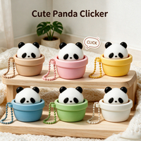 Porte-clés anti-stress en forme de panda mignon, avec logo personnalisé, impression 3D, vente en gros, pendentif fantaisie, souvenir