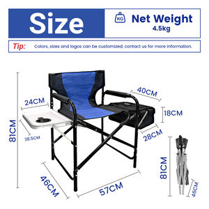 Ghế câu cá gấp gọn, chất lượng cao, di động, dùng cho ngoài trời, đi cắm trại, đi bộ đường dài, du lịch, có giá đỡ cần câu - Product Image 6