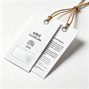 Custom Printable Nxp Ucode 7 8 9 Uhf Rfid Clothing Hang Tag Waterproof Washable Durable Wholesale Garment Tracking - Product Image 1