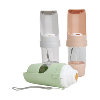 Bouteille d'eau portable pour animaux de compagnie de style moderne et unique avec conteneur alimentaire et bol 3 en 1 Bouteille pliable pour chien de voyage