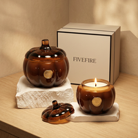 Einzigartige Glas-Kürbisförmige Kerzen mit Anpassbaren Etiketten Duftkerzen für Heimdekoration Aromatherapie.