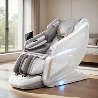 Sillón de Masaje 4D para Personas Mayores, Reclinable de Cuerpo Completo con Gravedad Cero, Calefacción, Airbag, Rodillo para Pies, Control por Voz con IA, Cuidado en el Hogar