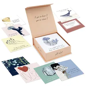 Tarjetas de Felicitación Personalizadas <span class=keywords><strong>SHYS</strong></span> con Afirmaciones de Salud Mental y Mindfulness, Laminación de Película, Frases Inspiradoras, Impresión Positiva - Product Image 1