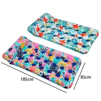 Piscine gonflable noire feuille d'érable trou lit flottant parasol lumineux chaise longue creux flottant eau jouet matelas d'eau