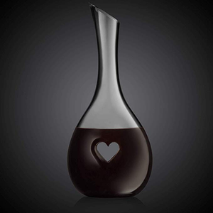 <span class=keywords><strong>Carafe</strong></span> à <span class=keywords><strong>vin</strong></span> <span class=keywords><strong>rouge</strong></span> en cristal fin sans plomb soufflé à la main 750 ml en forme de cœur et aérateur - Product Image 3