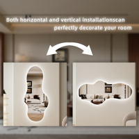 Miroir intelligent à LED de forme personnalisée, étanche, à intensité variable, miroir de salle de bain pleine longueur, miroir de salon avec interrupteur tactile