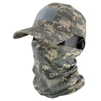 Gorro de Béisbol Táctico Multifuncional para Exteriores con Camuflaje, Protección Solar y Máscara de Ciclismo, Traje Real de CS