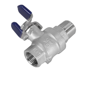 Robinet à tournant sphérique en deux pièces en acier inoxydable 304 poignée papillon manuelle filetage externe robinet à disque de qualité pour la commutation de l'eau de <span class=keywords><strong>gaz</strong></span> - Product Image 2