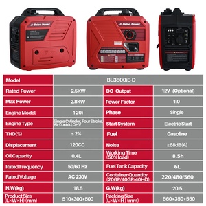 Tay/Điện/từ xa <span class=keywords><strong>2</strong></span>.8kW Máy phát điện nhỏ xăng cho nhà xách tay <span class=keywords><strong>mini</strong></span> Trọng lượng nhẹ Inverter im lặng Máy Phát Điện Xăng - Product Image 5