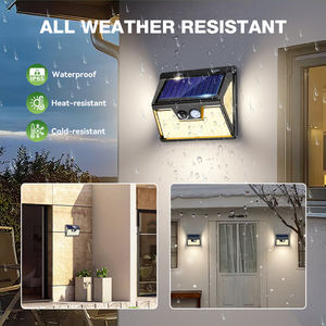 178 LED güneş işık açık <span class=keywords><strong>Solar</strong></span> lamba enerjili güneş işığı su geçirmez <span class=keywords><strong>PIR</strong></span> hareket sensörü sokak duvar işık bahçe dekorasyon için - Product Image 2