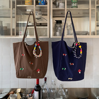 Nouveau sac fourre-tout en nylon de style japonais, réutilisable et résistant, avec impression personnalisée, à porter à l'épaule, idéal pour la publicité ou comme cadeau.
