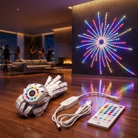 Bande lumineuse LED intelligente SXZM RGBIC Effet Feu d'Artifice, Synchronisation Musicale, Alimentation USB, Guirlande Lumineuse de Noël avec Télécommande pour Décoration de Chambre, Fête et Vacances