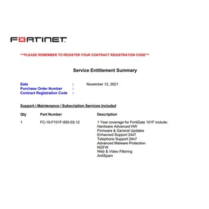 ไฟร์วอลล์ FortiGate FG-400F พร้อม Unified Threat Prevention ใบอนุญาตแบบใช้สาย 1 ปี (UTP IPS) มีสินค้าพร้อมส่งตลอด 24 ชั่วโมงทุกวัน รุ่น FC-10-0400F-950-02-12 - Product Image 2