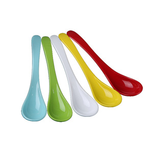 A5 lớp 20cm dài xử lý melamine Giả Sứ súp bột muỗng thương mại dùng một lần dao kéo cho các cửa hàng mì bên - Product Image 5