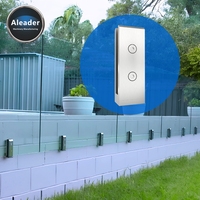 Aleader Spigots de fixation murale pour verre de balustrade, pour balustrades en verre, rampes de balcon et rampes d'escalier