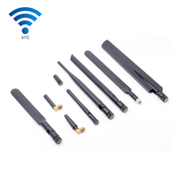 Antenne combinée RP-Male à angle droit, 2,4 GHz, WiFi, étanche, noire, pour usage intérieur/extérieur, vente en gros d'usine