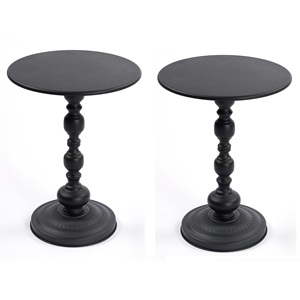 Vintage Metal Round Side Table 2P End Table For <b>Sofa</b> Bedside Nightstand Accent Decorative <b>Small</b> Space - Product Image 1